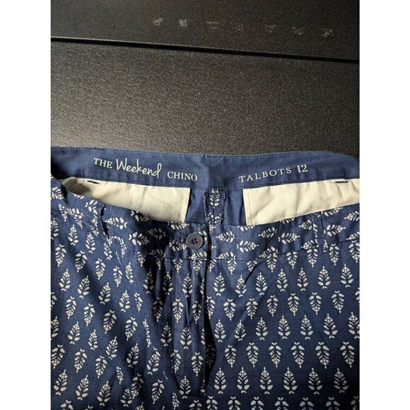 Talbots Blue and White Women's Weekend Chino Size 12 - Picture 4 of 7